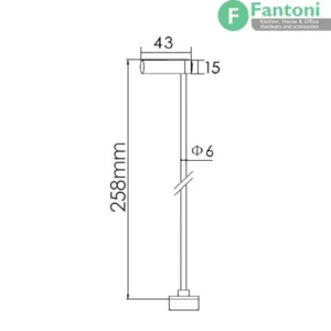 چراغ LED پایه دار مینیمال لایت پل همراه با ترانس فانتونی N901 چراغ LED ویترینی پایهدار فانتونی مدل لایت پل (Light Pol) کد N901 | ۱ وات