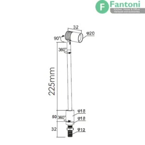 چراغ LED پایه دار مینیمال لایت پو همراه با ترانس فانتونی N902 چراغ LED ویترینی پایهدار فانتونی مدل لایت پو (Light Pu) کد N902 | ۳ وات
