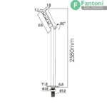 چراغ LED پایه دار ویترینی لایت ویو همراه با ترانس فانتونی N904 چراغ LED نمایشگاهی زاویهدار فانتونی مدل لایت ویو (Light View) کد N904