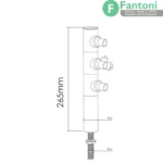 چراغ LED ویترینی نویر همراه با ترانس فانتونی N906 چراغ LED ویترینی سه نقطه‌ای فانتونی مدل نویر (Noir) کد N906