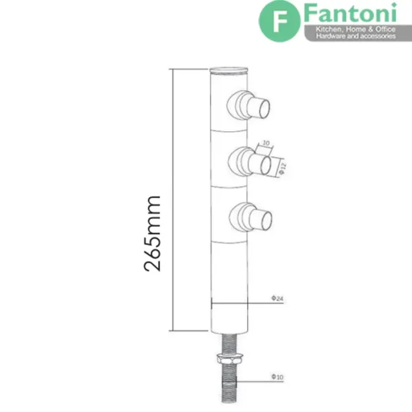 چراغ LED ویترینی نویر همراه با ترانس فانتونی N906 چراغ LED ویترینی سه نقطه‌ای فانتونی مدل نویر (Noir) کد N906