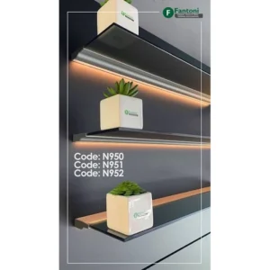 چراغ LED شلف شیشه ای دکوراتیو مدل فلوسکا فانتونی N950,N951,N952 چراغ خطی LED شلف شیشهای مدل N950-N951-N952 (بدنه آلومینیوم، نور 3000K)