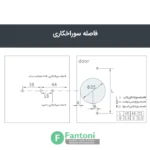 لولا آرامبند 95 درجه فانتونی A620 بدون کلیپس با پایه 3D لولا آرامبند 95 درجه بدون کلیپس