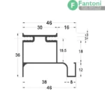 دستگیره پروفیلی L فرم کمدی سرامیکی فانتونی L221 تا L224