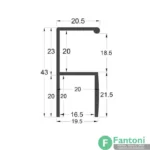 دستگیره پروفیلی H فرم سرامیکی فانتونی L241 تا L244