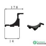 دستگیره پروفیلی شاخه ای لوکس طول 3000mm فانتونی L261 و L262 - Image 3
