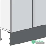 پاخور آلومینیومی کابینت فانتونی با ارتفاع ۱۵۰ میلیمتر - طول ۴۸۰۰ میلیمتر